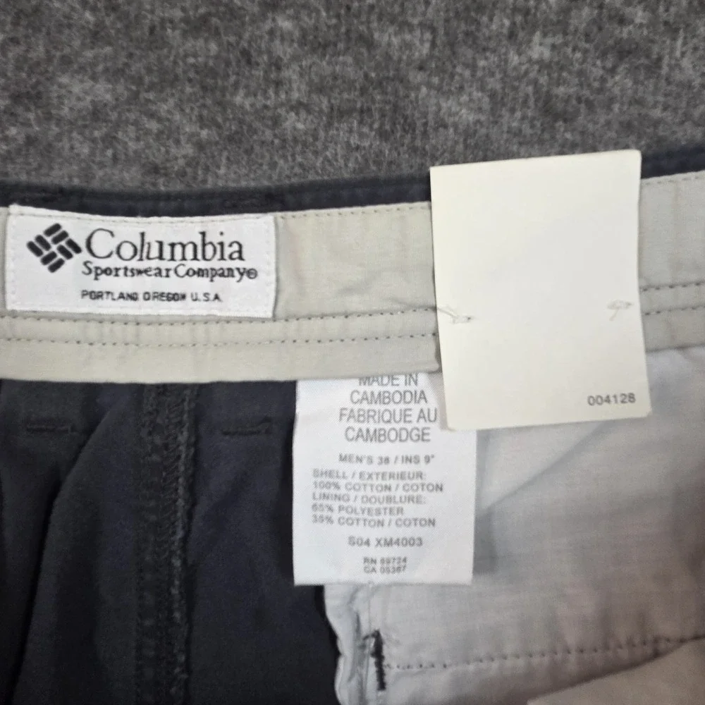 New Columbia Cargo Shorts Men 38 Blue Hawk Creek XM4003 Hiking Walking Trail